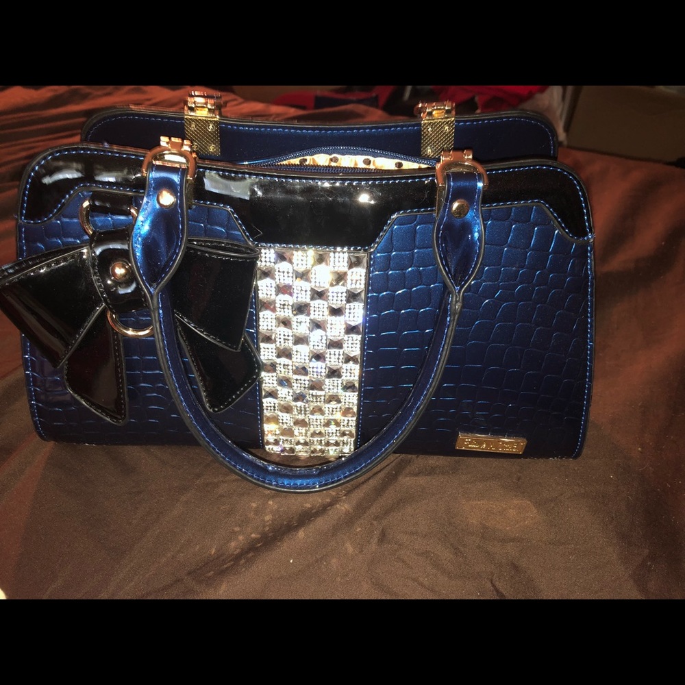 Cute blue purse used one time.